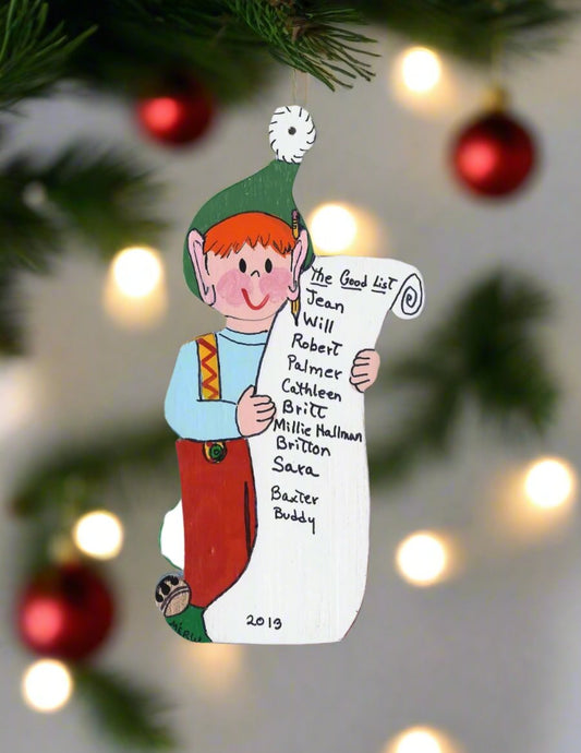 Elf with Naughty or Nice List-SOLD OUT