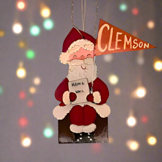 Santa with Collegiate Banner - SOLD OUT