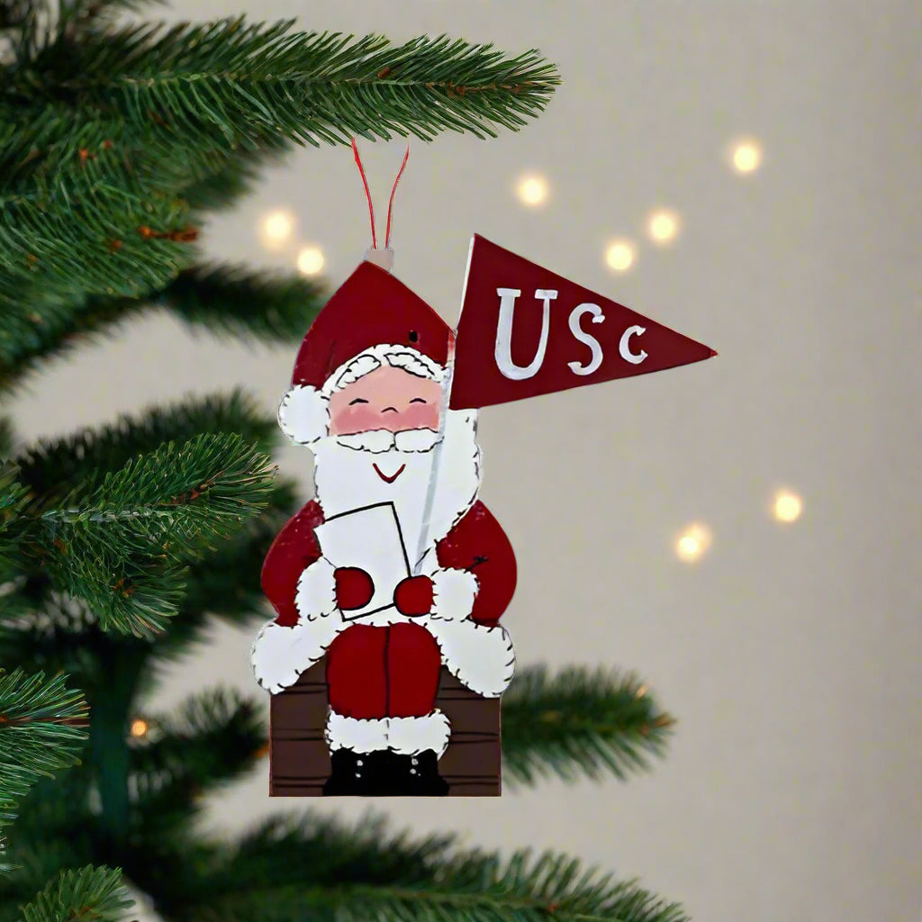 Santa with Collegiate Banner